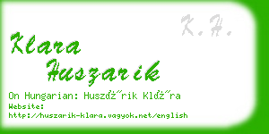 klara huszarik business card